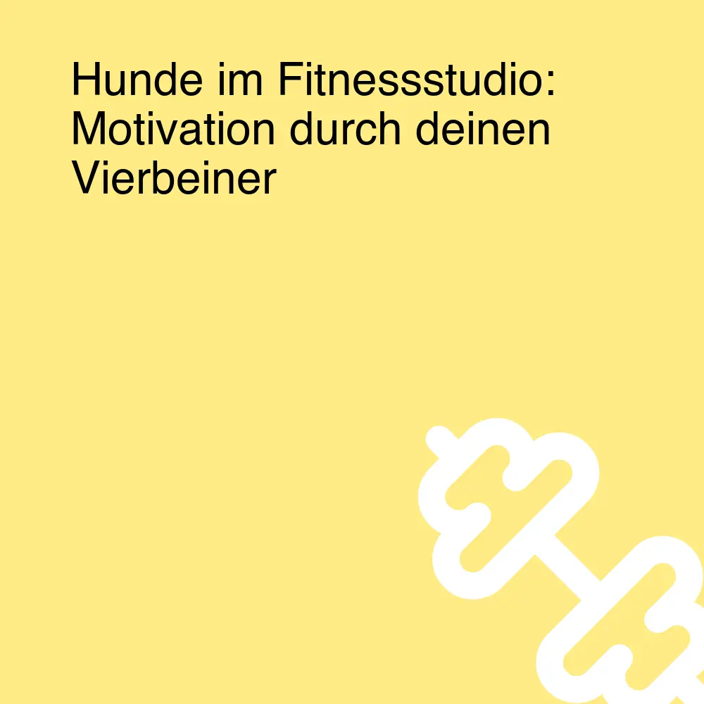 Hunde im Fitnessstudio: Motivation durch deinen Vierbeiner
