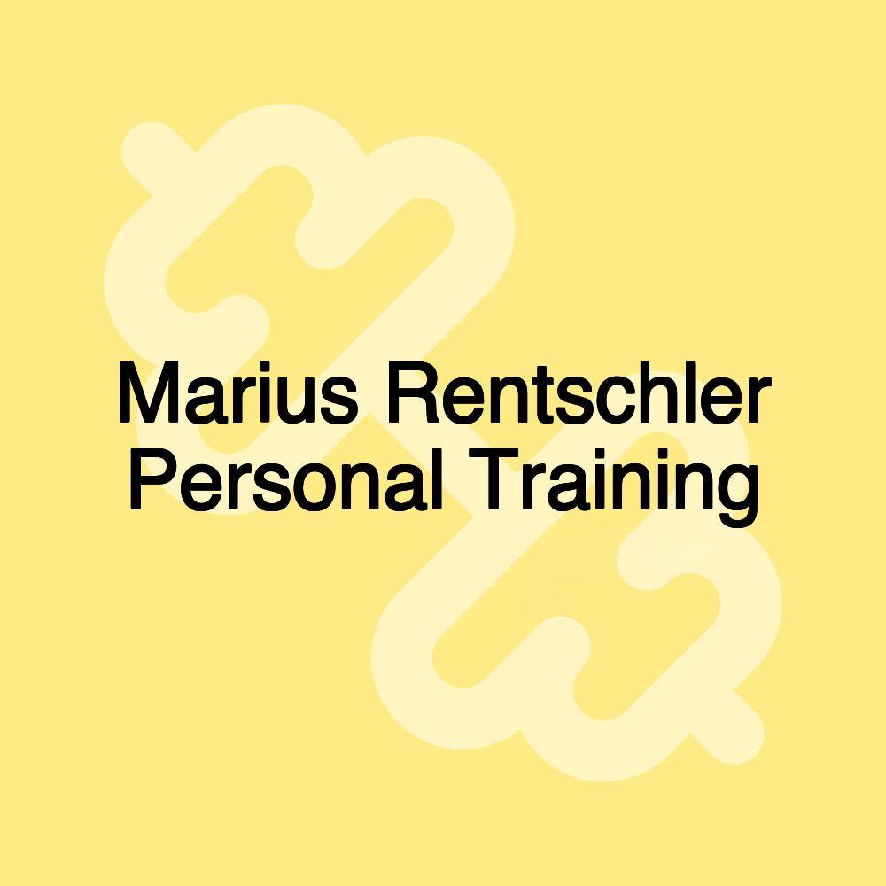 Marius Rentschler Personal Training
