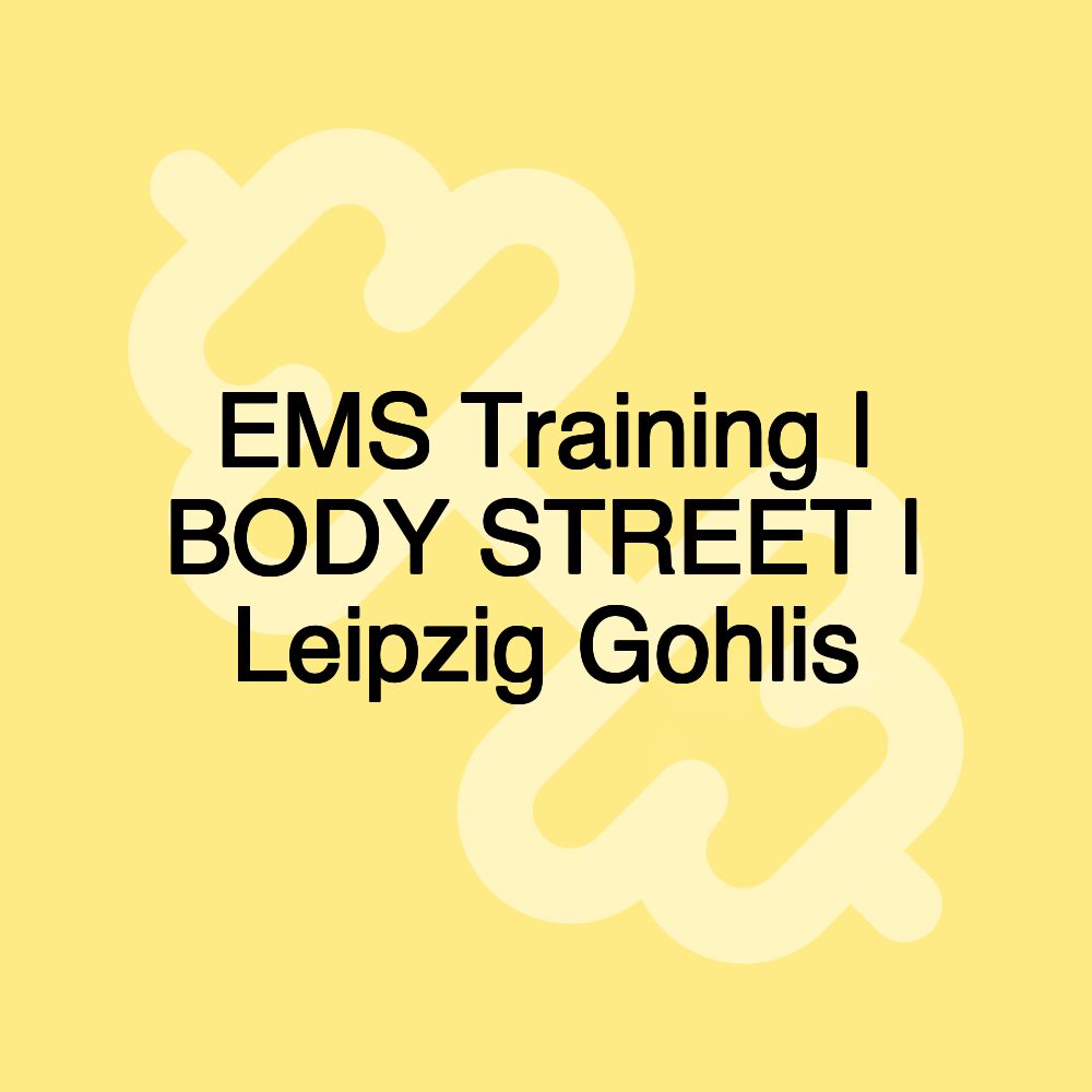 EMS Training | BODY STREET | Leipzig Gohlis