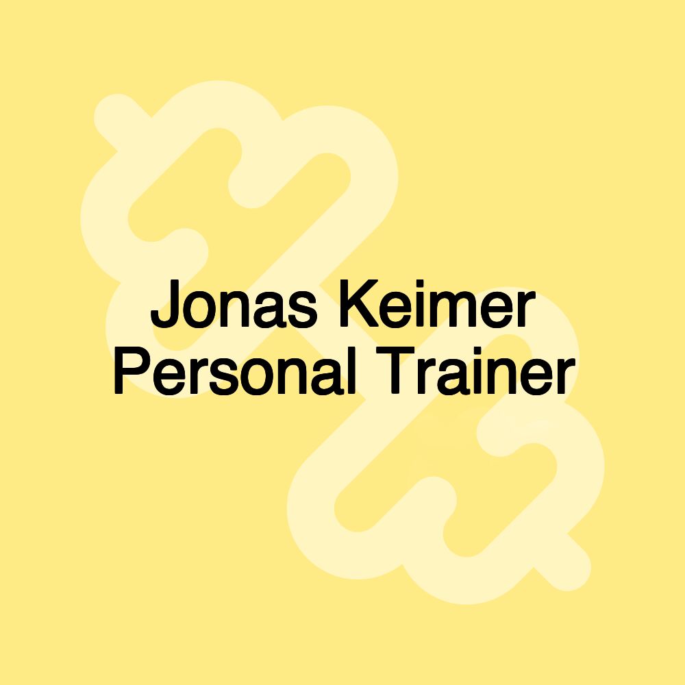 Jonas Keimer Personal Trainer