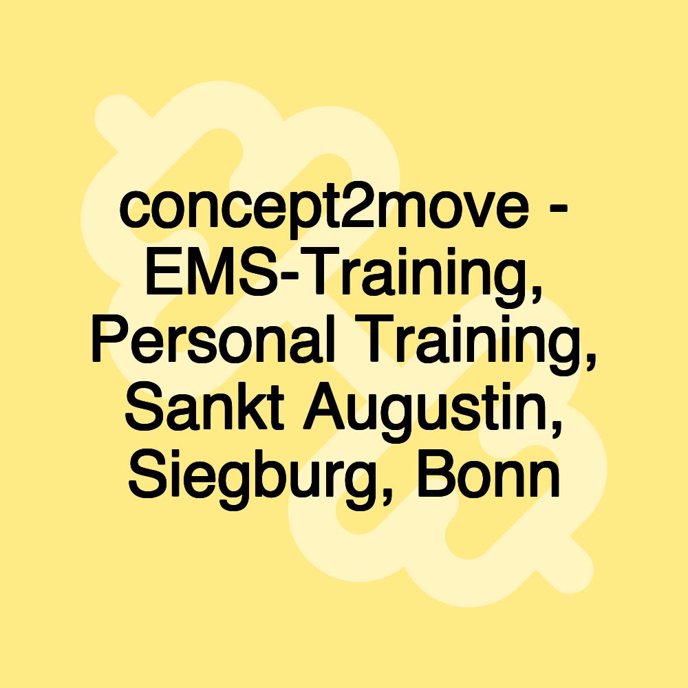 Stefan Halfen concept2move - EMS-Training Personal Training Stefan Halfen concept2move - EMS-Training Personal Training