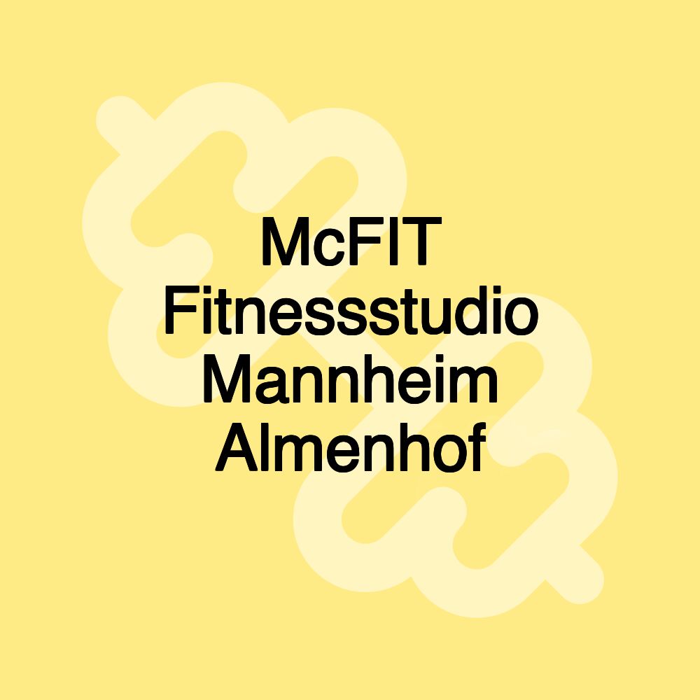 McFIT Fitnessstudio Mannheim Almenhof McFIT Fitnessstudio Mannheim Almenhof