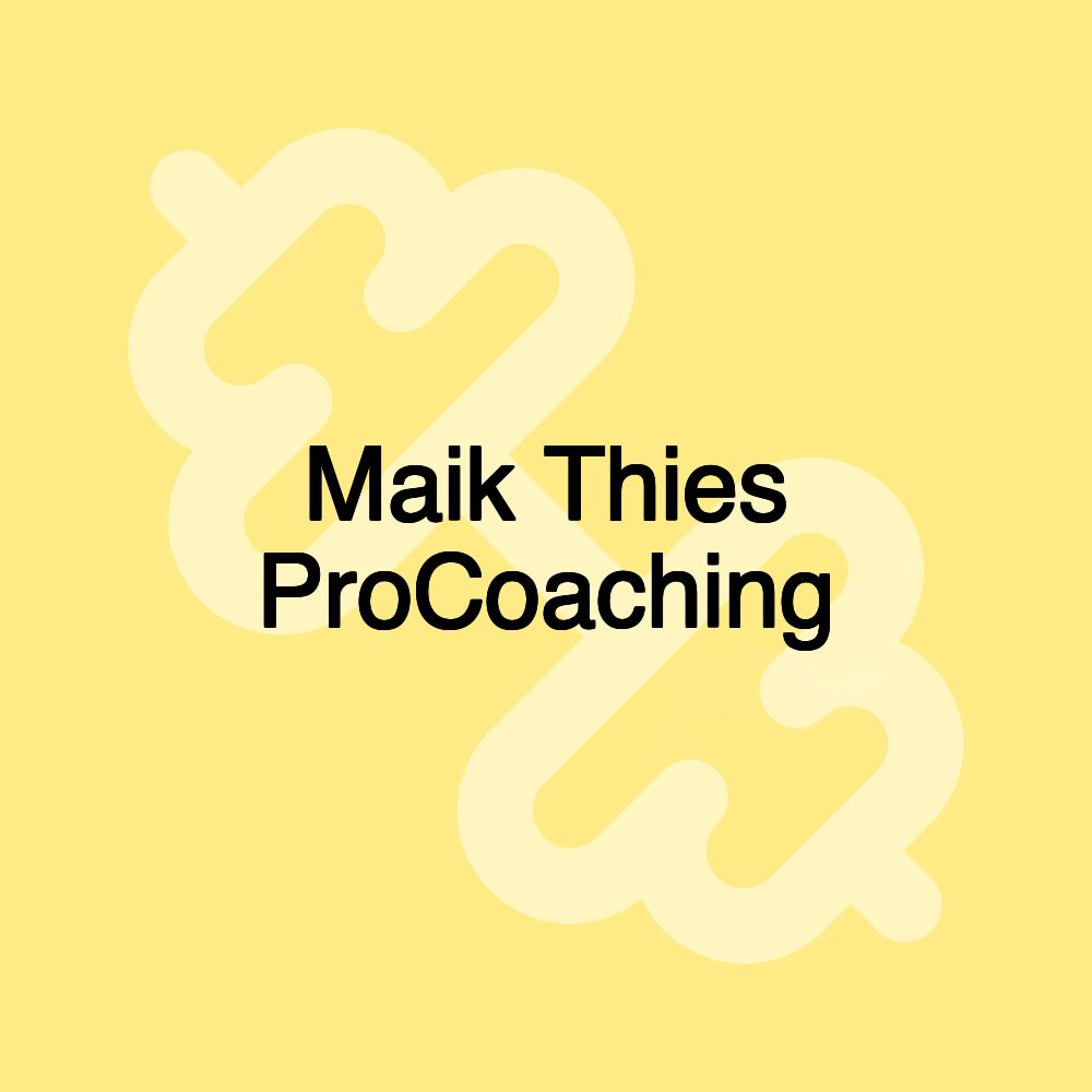 Maik Thies ProCoaching Maik Thies ProCoaching