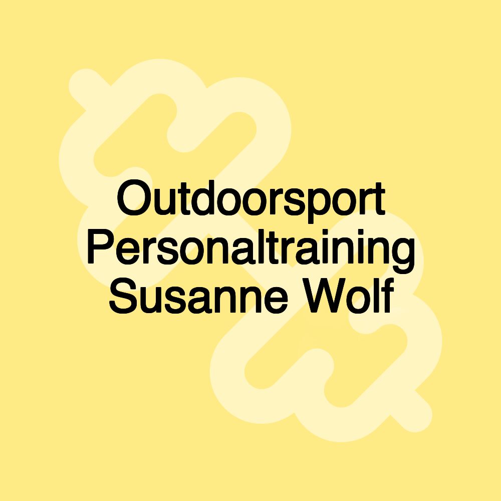 Outdoorsport Personaltraining Susanne Wolf