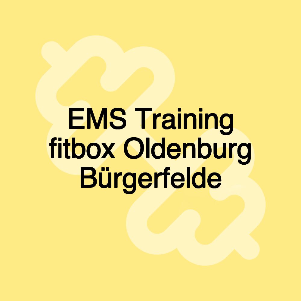EMS Training fitbox Oldenburg Bürgerfelde
