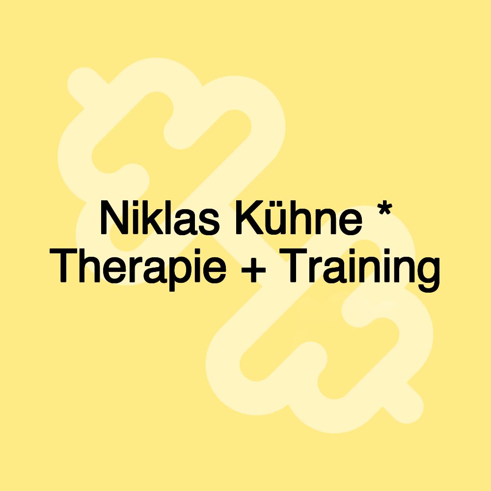 Niklas Kühne * Therapie + Training