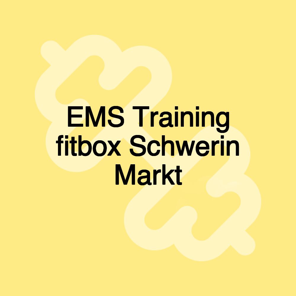 EMS Training fitbox Schwerin Markt EMS Training fitbox Schwerin Markt