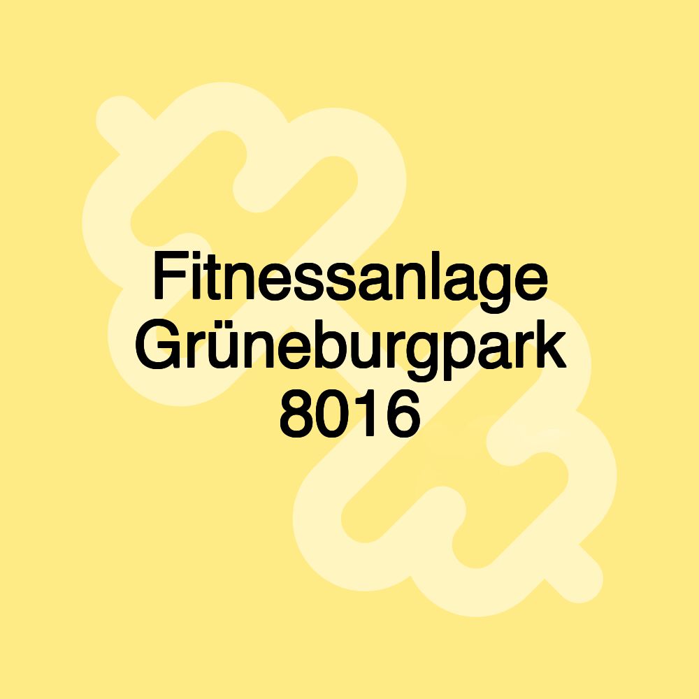 Fitnessanlage Grüneburgpark 8016 Fitnessanlage Grüneburgpark 8016