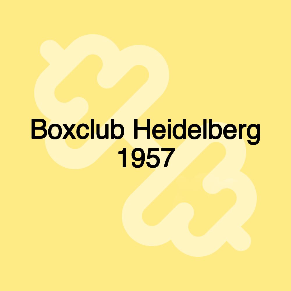 Boxclub Heidelberg 1957 Boxclub Heidelberg 1957