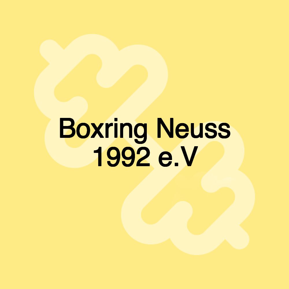 Boxring Neuss 1992 e.V Boxring Neuss 1992 e.V