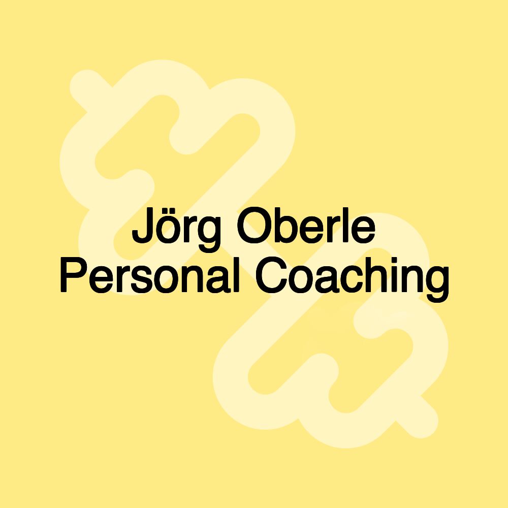 Jörg Oberle Personal Coaching