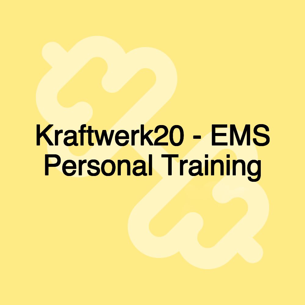 Kraftwerk20 - EMS Personal Training