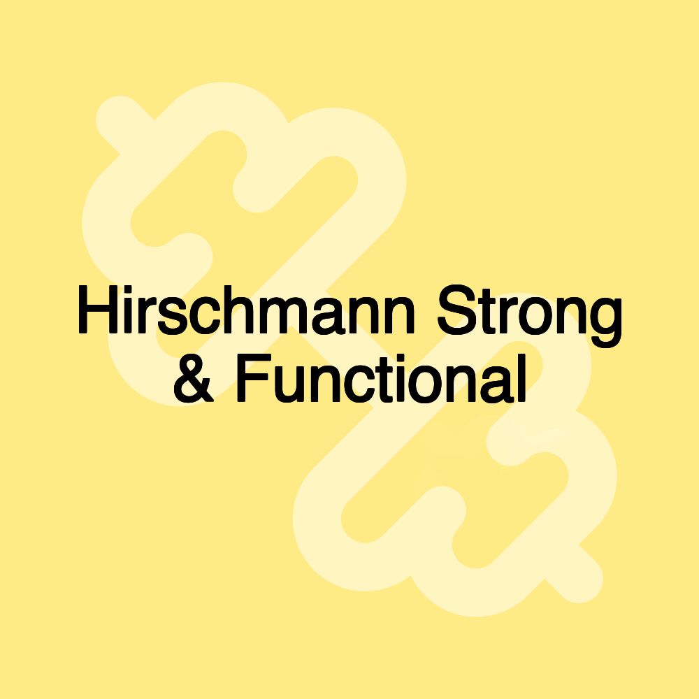Hirschmann Strong & Functional Hirschmann Strong & Functional