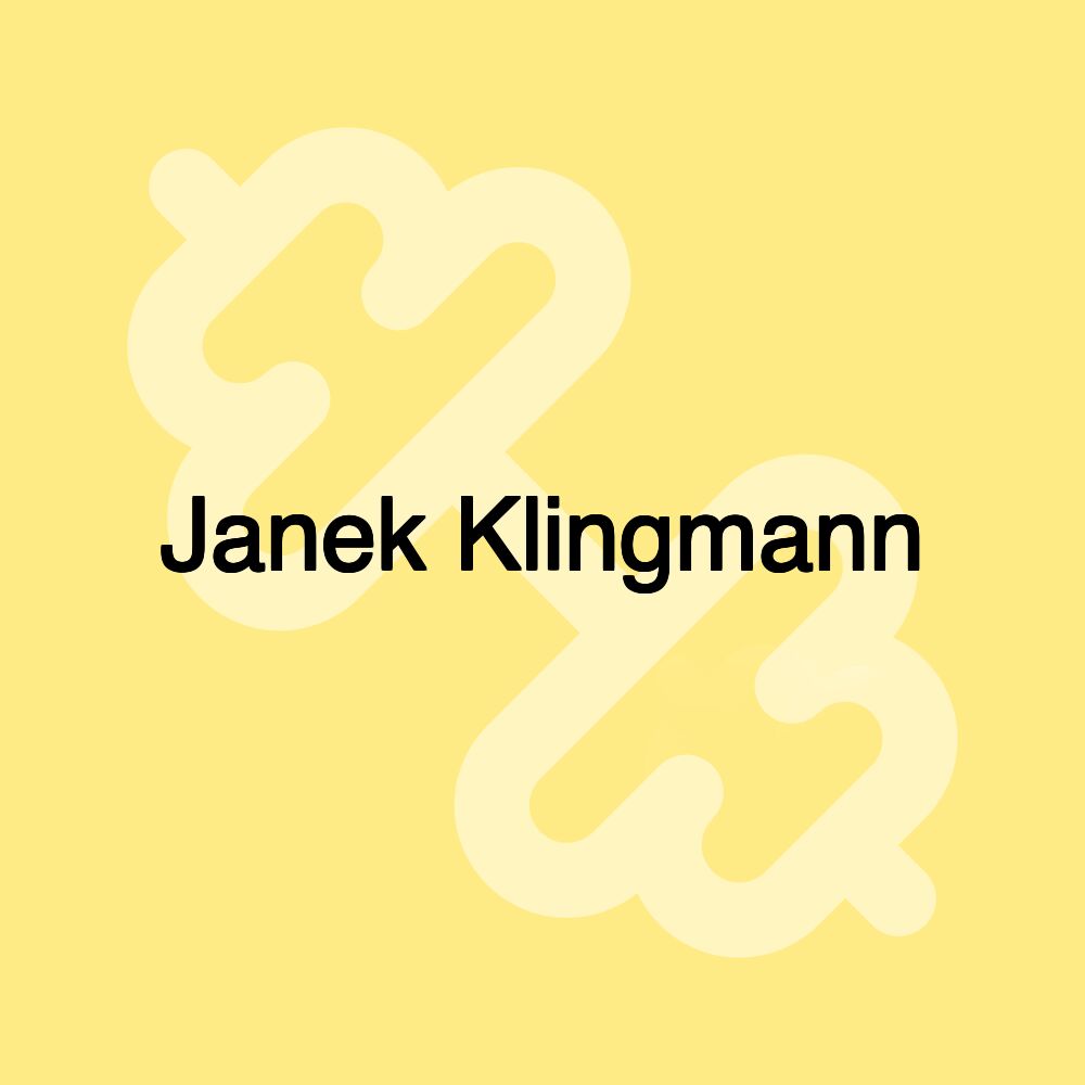 Janek Klingmann Janek Klingmann