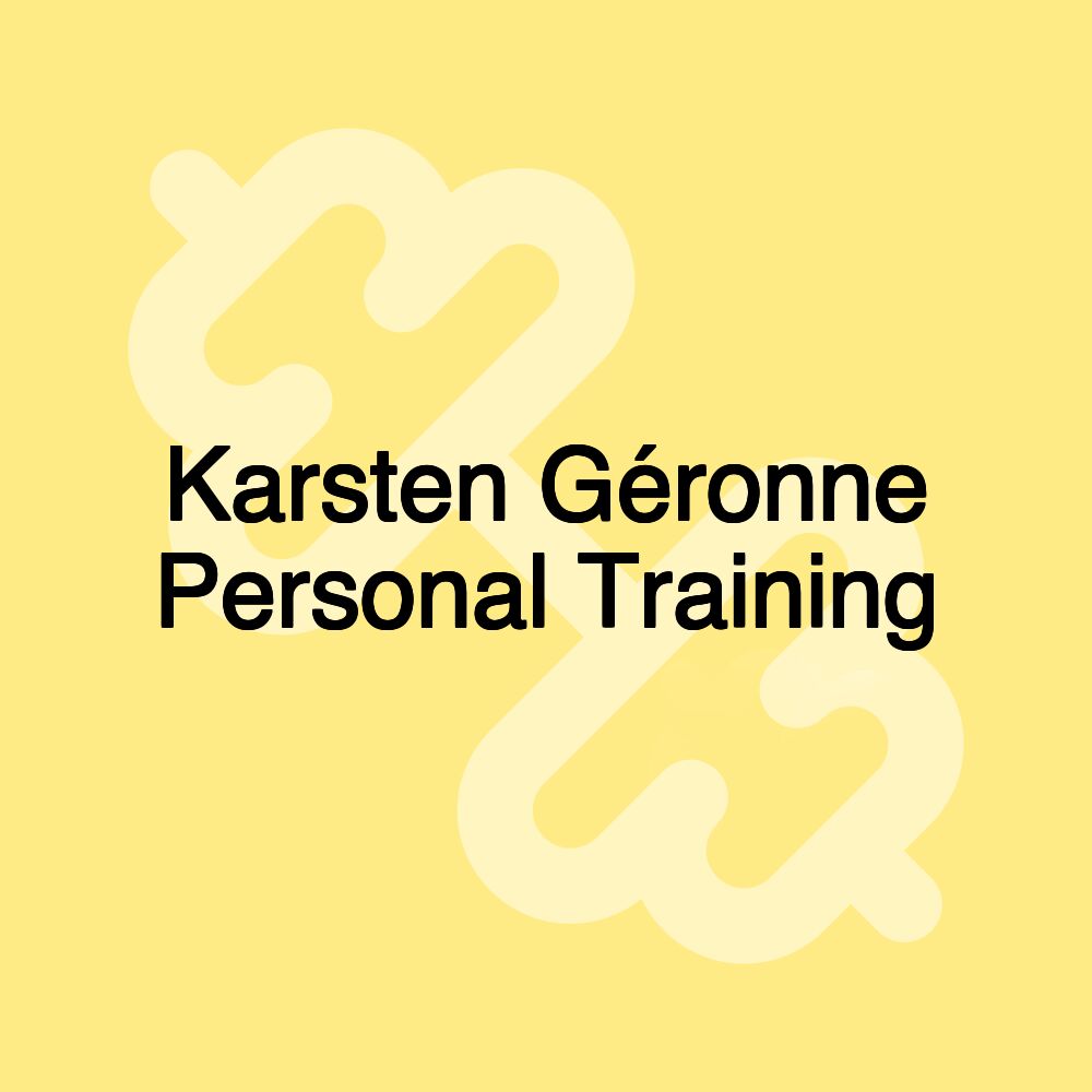 Karsten Géronne Personal Training