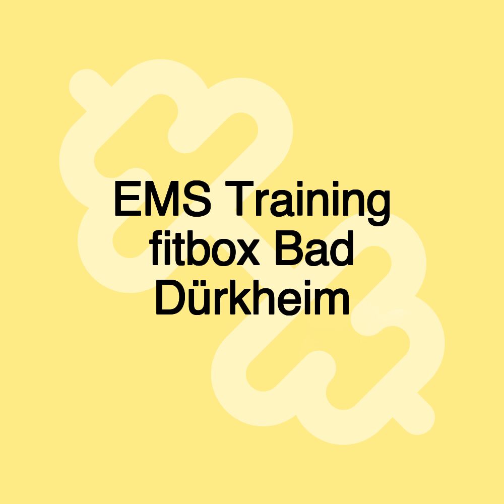 EMS Training fitbox Bad Dürkheim
