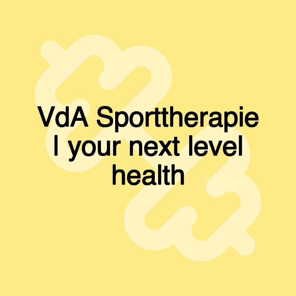 VdA Sporttherapie | your next level health