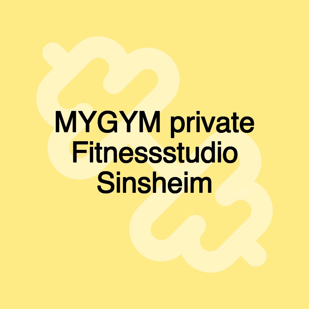 MYGYM private Fitnessstudio Sinsheim