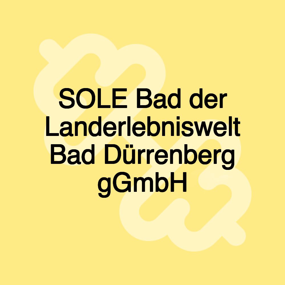 SOLE Bad der Landerlebniswelt Bad Dürrenberg gGmbH SOLE Bad der Landerlebniswelt Bad Dürrenberg gGmbH