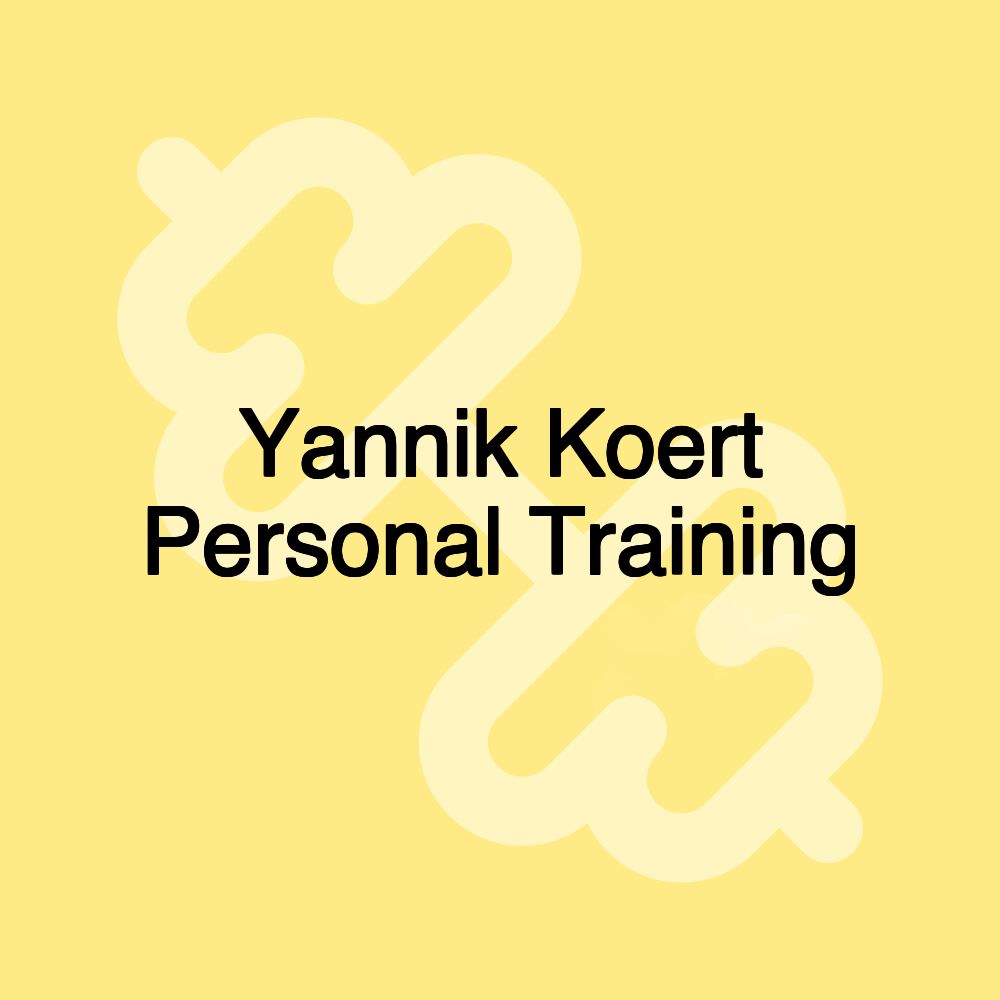 Yannik Koert Personal Training Yannik Koert Personal Training