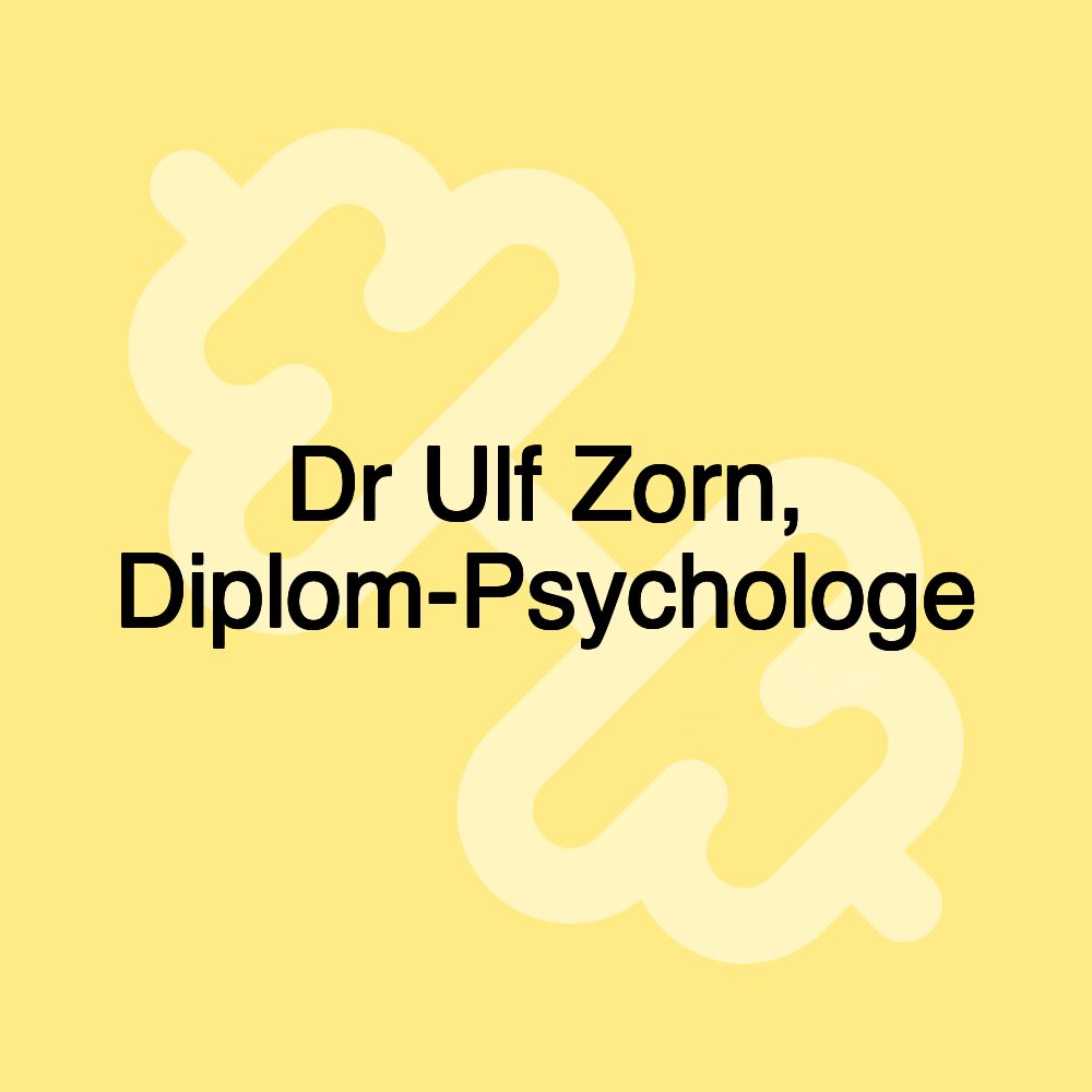 Dr Ulf Zorn, Diplom-Psychologe