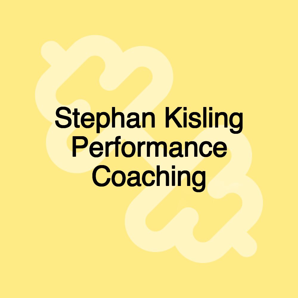 Stephan Kisling Performance Coaching