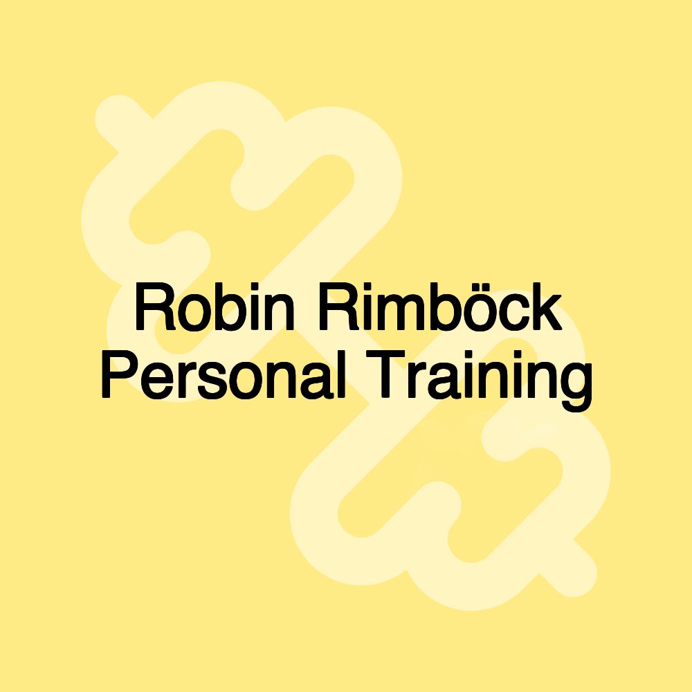 Robin Rimböck Personal Training