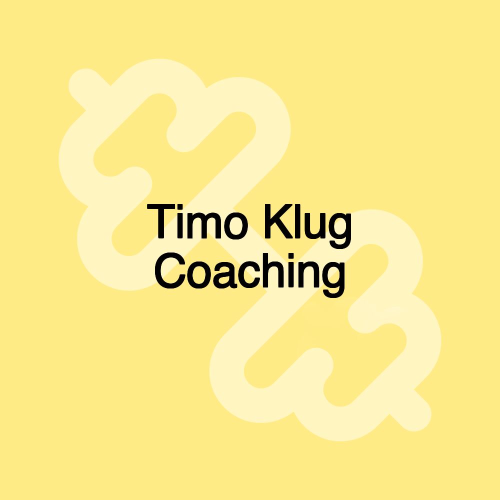 Timo Klug Coaching Timo Klug Coaching