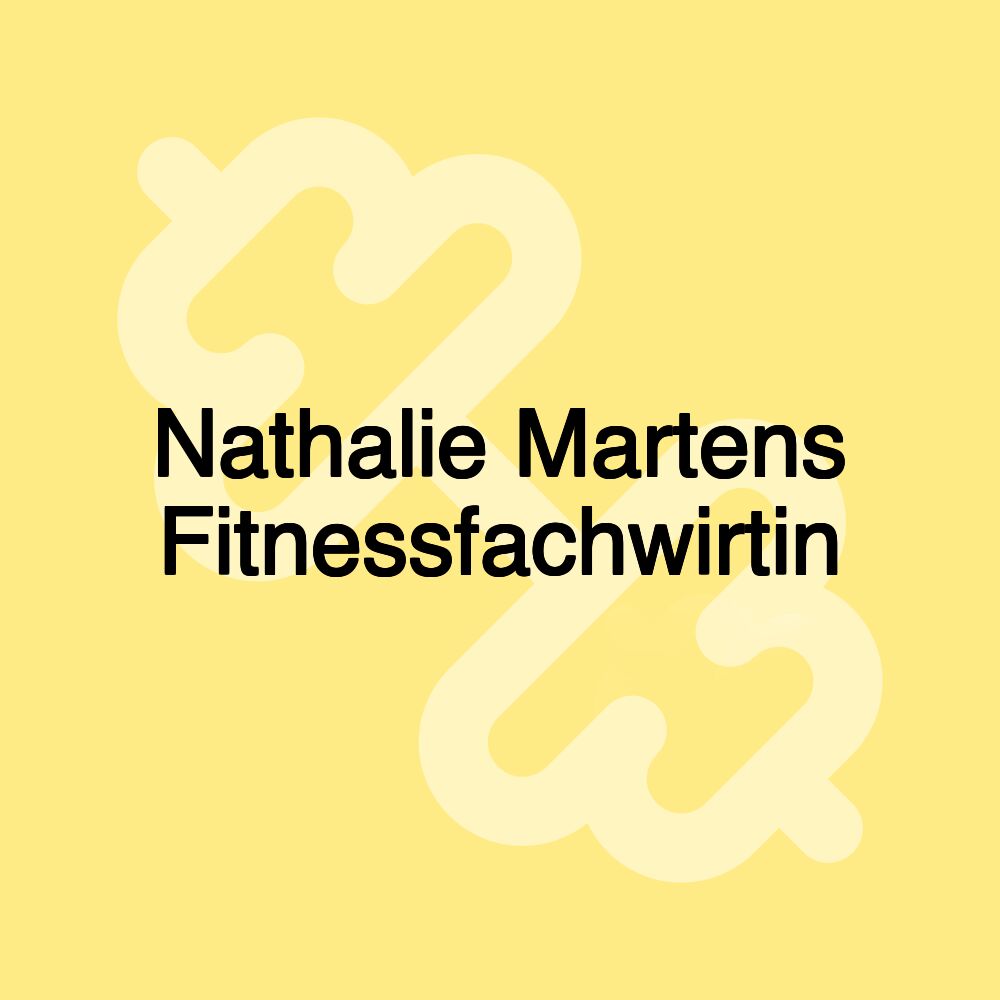 Nathalie Martens Fitnessfachwirtin
