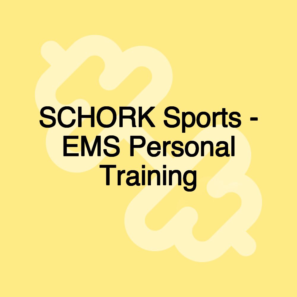 SCHORK Sports - EMS Personal Training