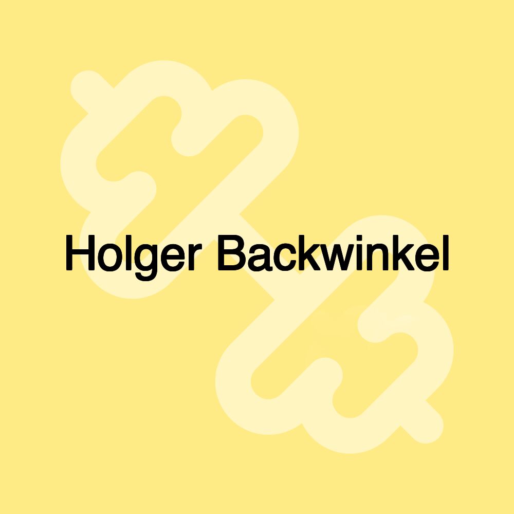 Holger Backwinkel