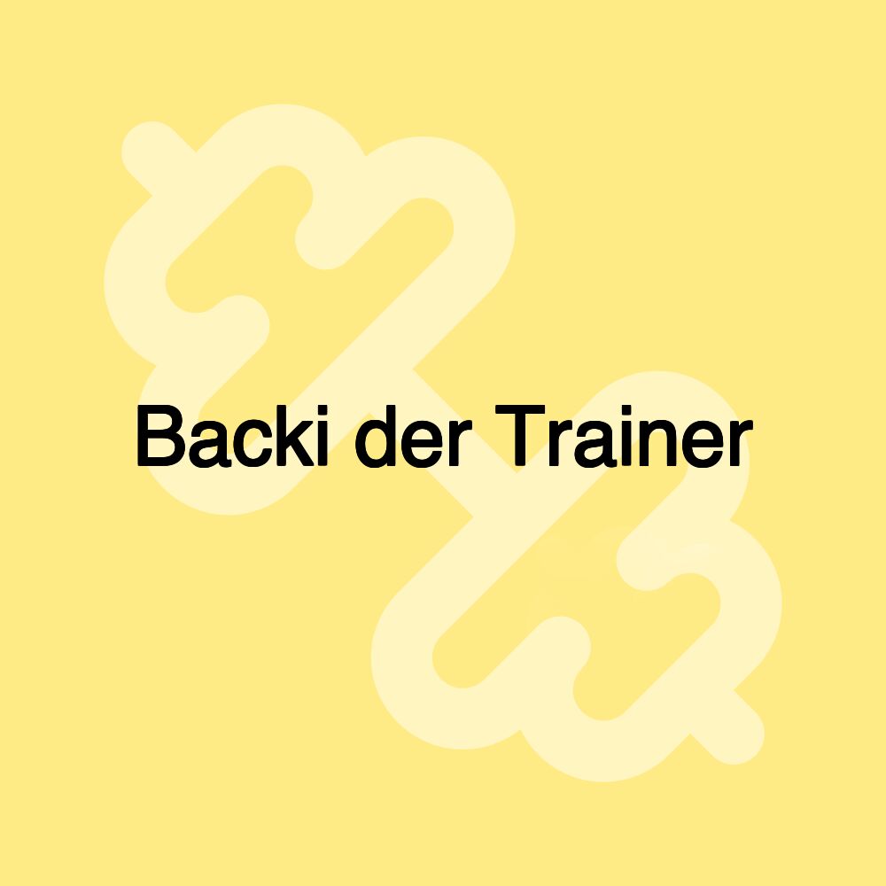 Backi der Trainer