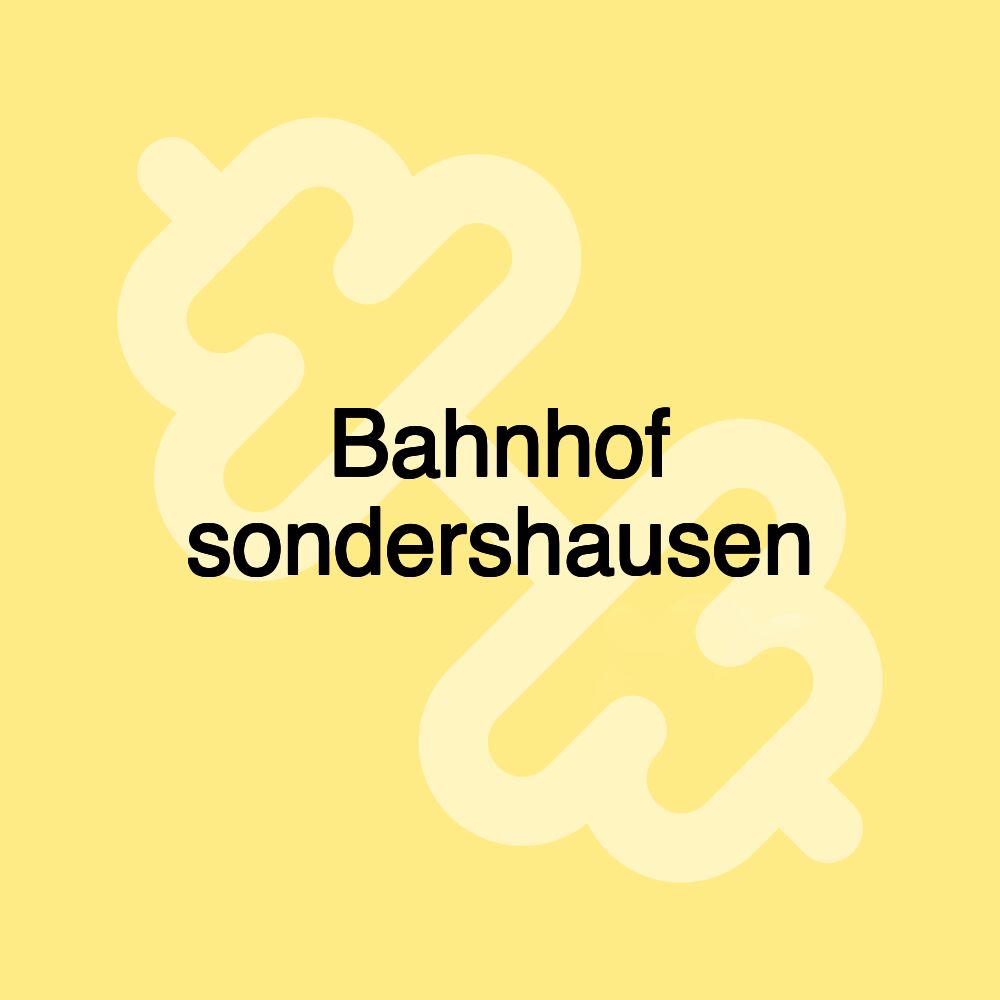 Bahnhof sondershausen