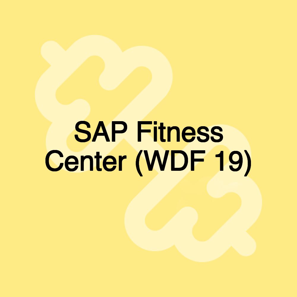 SAP Fitness Center (WDF 19)