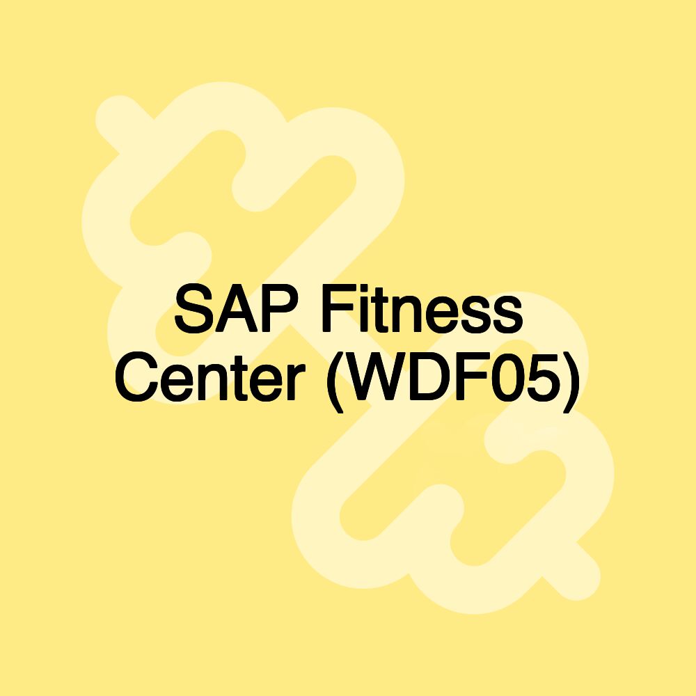 SAP Fitness Center (WDF05)