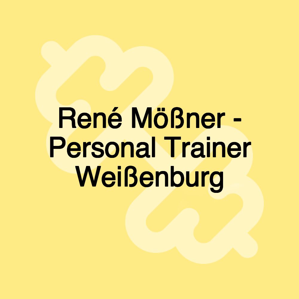 René Mößner - Personal Trainer Weißenburg